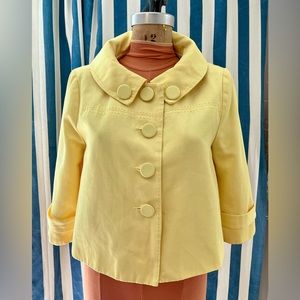 Duckling yellow vintage y2k Worthington petite shortie trapeze jacket